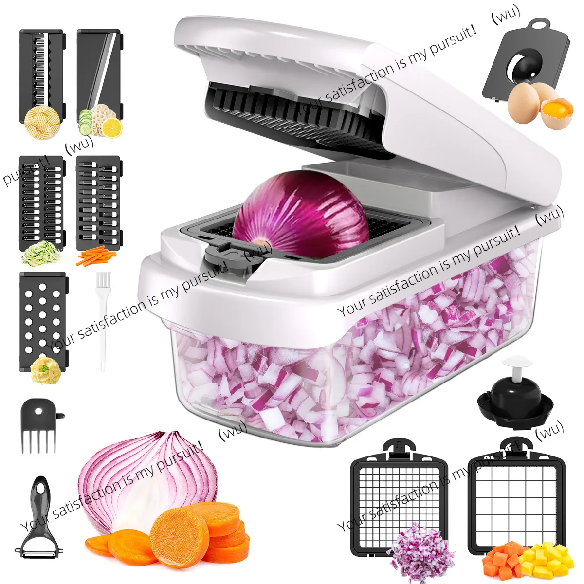 ZOCI Multifunctional vegetable cutter 15-in-1 kitchen vegetable cutting artifact potato grater vegetable 818 slicer