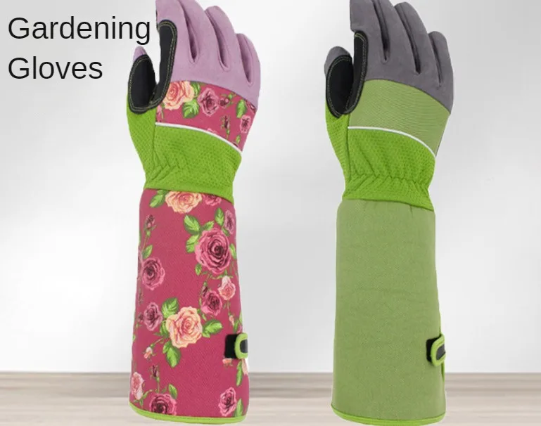 

Horticultural Gloves New Oxford Cloth Outdoor Vegetable Flower Planting Long Tube Protective Anti Stabbing Anti Cutting Gloves