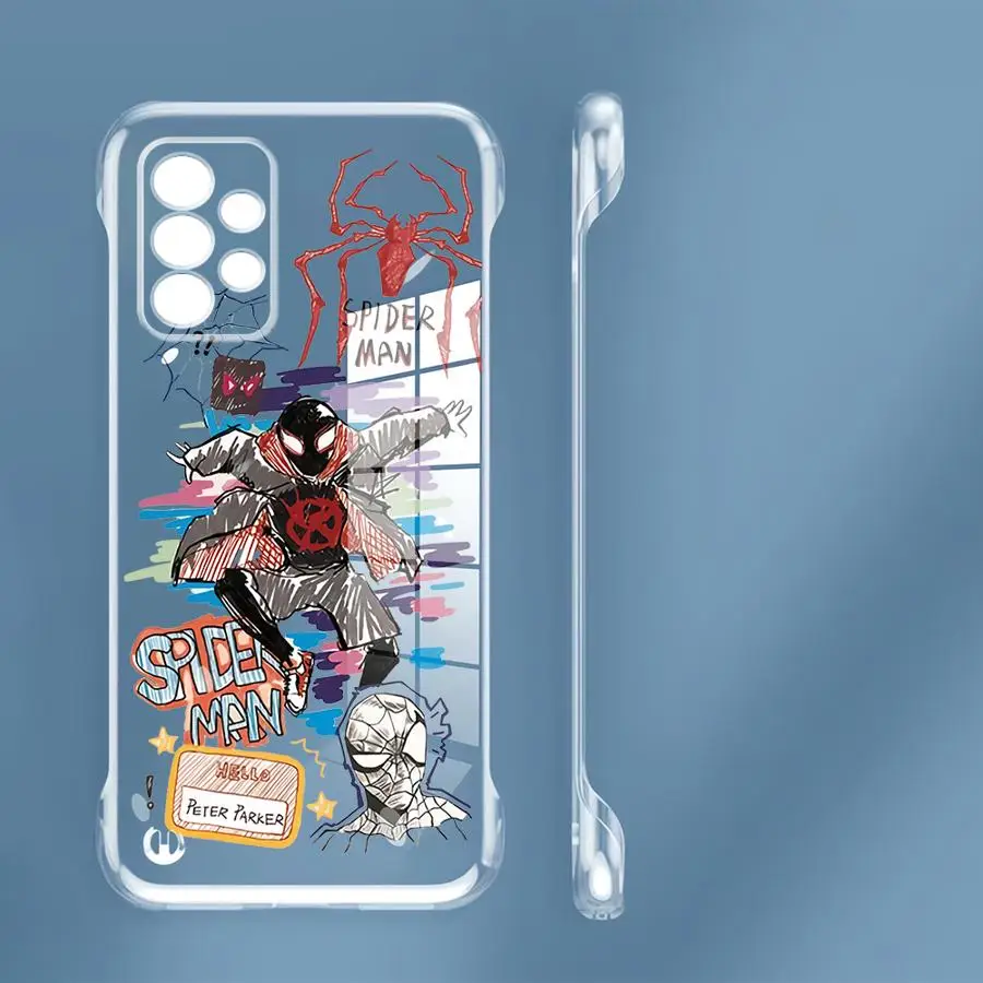 Marvel Sipider Man Gwen Hard Phone Case for Samsung Galaxy A12 A23 A51 A14 A15 A24 A33 A34 A52 A53 A54 A55 Transparent Cover