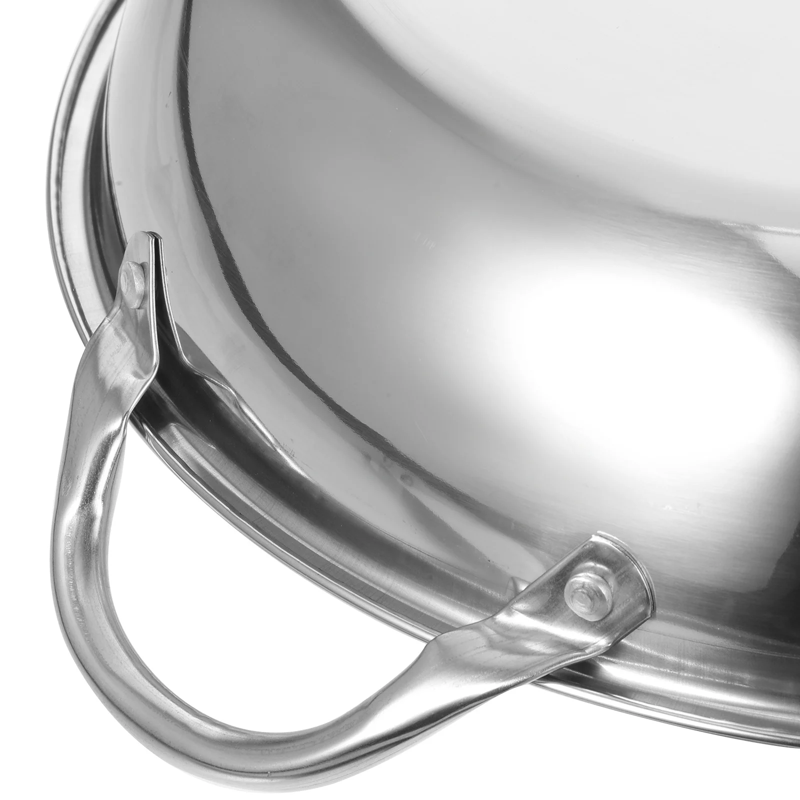 

Stainless Steel Hot Pot Double Handle Cooking Pan for Home Kitchen Seafood Dry Pot Anti-Overflow Cooking Tool Steel Pan