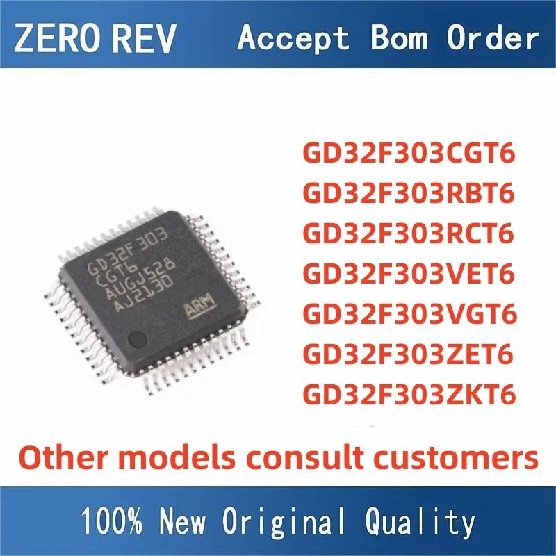 

New GD32F303CGT6 LQFP48 GD32F303RBT6 GD32F303RCT6 LQFP64 GD32F303VET6 GD32F303VGT6 LQFP100 GD32F303ZET6 GD32F303ZKT6 LQFP144 ic