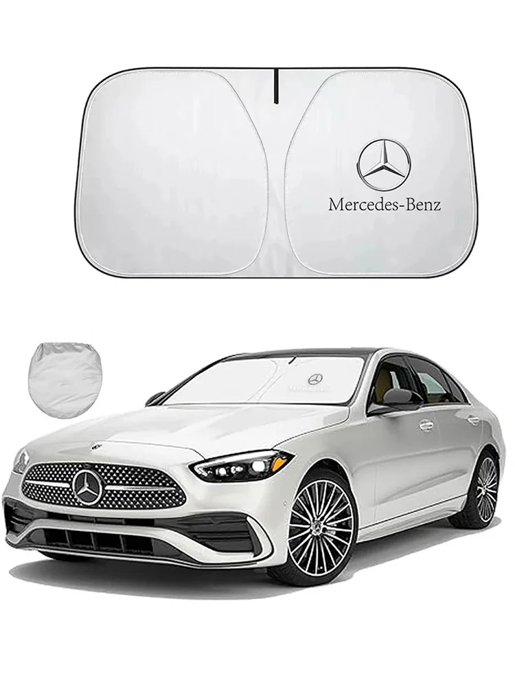 Car Windshield Sun Shade Visor UV Protection Shield For Mercedes Benz AMG W203 W206 W220 W205 W211 W212 GLE GLC GLK GLS W222