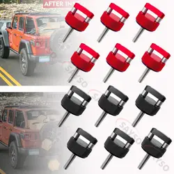 6X Aluminum Hard Top Quick Removal Fastener Thumb Screw For 2007-2018 Jeep Wrangler JK 2DR And Unlimited 4DR