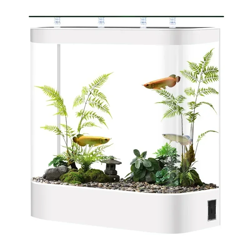 Fish Tank Household Living Room Small and Medium-Sized Floor Ecological Loop Filter Aquarium