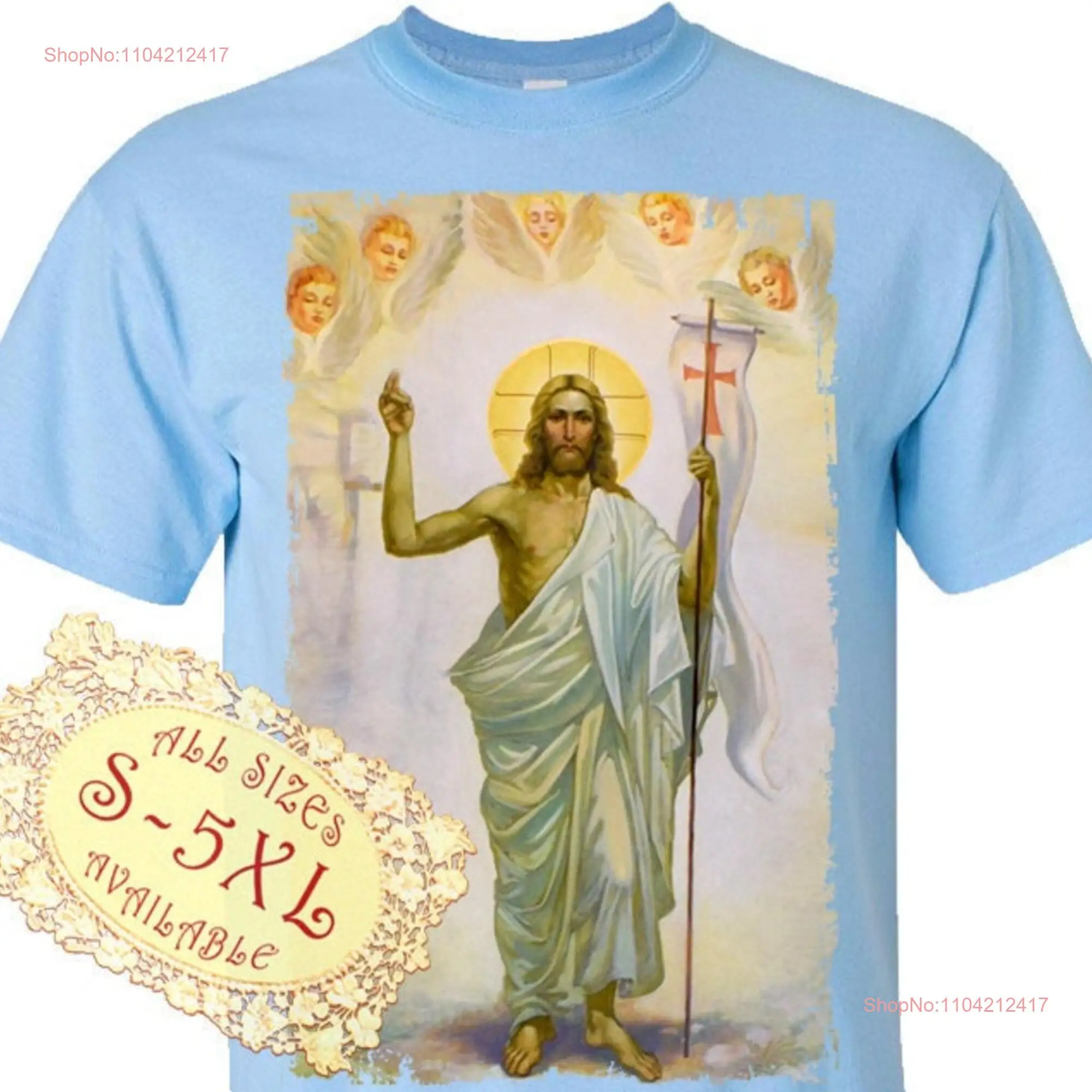 Jesus Christ V144 DTG PRINT Men T Shirt S M L XL 2XL 3XL 4XL 5XL long or short sleeves