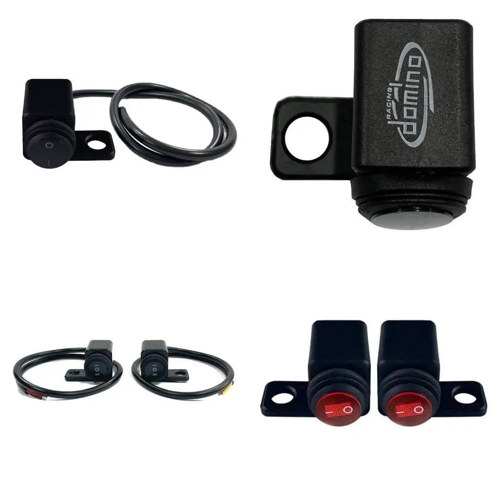 31BC Upgraded Waterproof Button Switch Spot Light LED On Off Switch for Motorbike