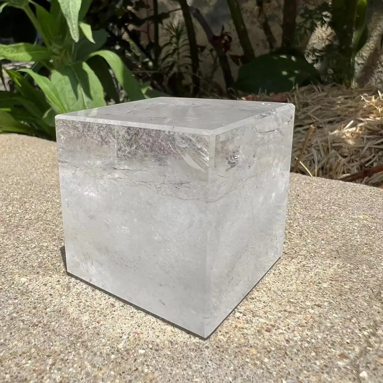 Natural Crystal white clear Square Shape, Home Spiritual Healing Stone