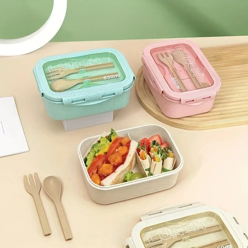 1 Portable Microwave Lunch Box Healthy BPA-free Bento Box Kitchen Food Container Lunch Box Home Accessories view 4
