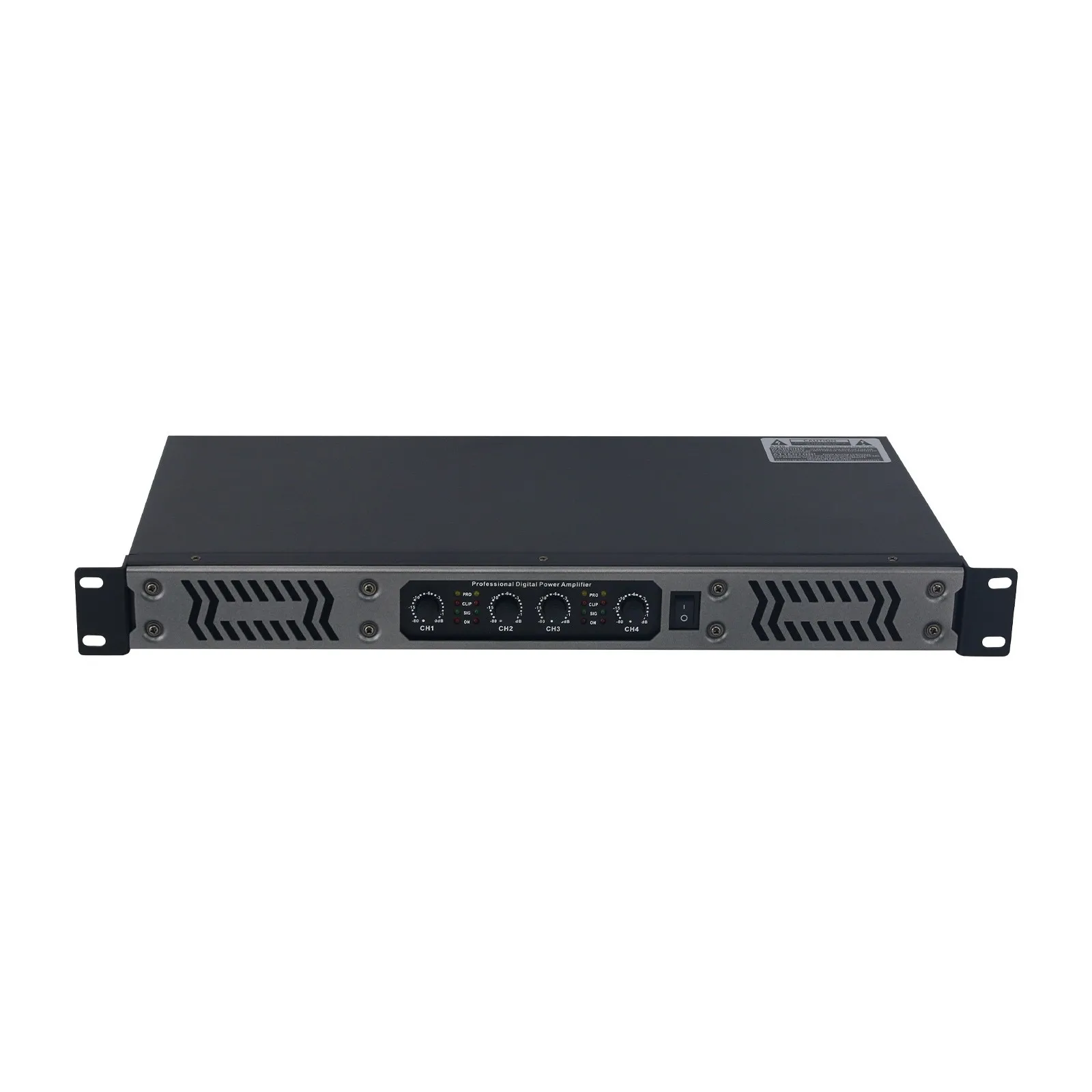 HiFiAMP Portable 700Wx4 4-Channel Digital Power Amplifier 1U Professional High Power Pure Rear-stage for Stage Performance/KTV