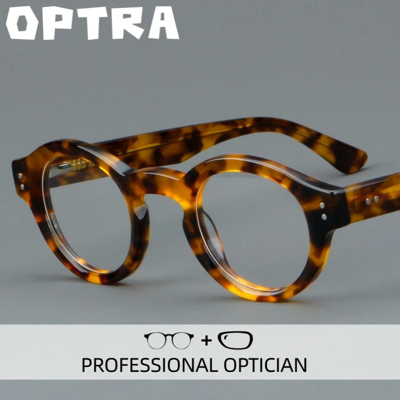 

Очки для чтения OPTRA Round Travel, портативные, с технологией блокировки синего света, оптические очки по индивидуальному рецепту