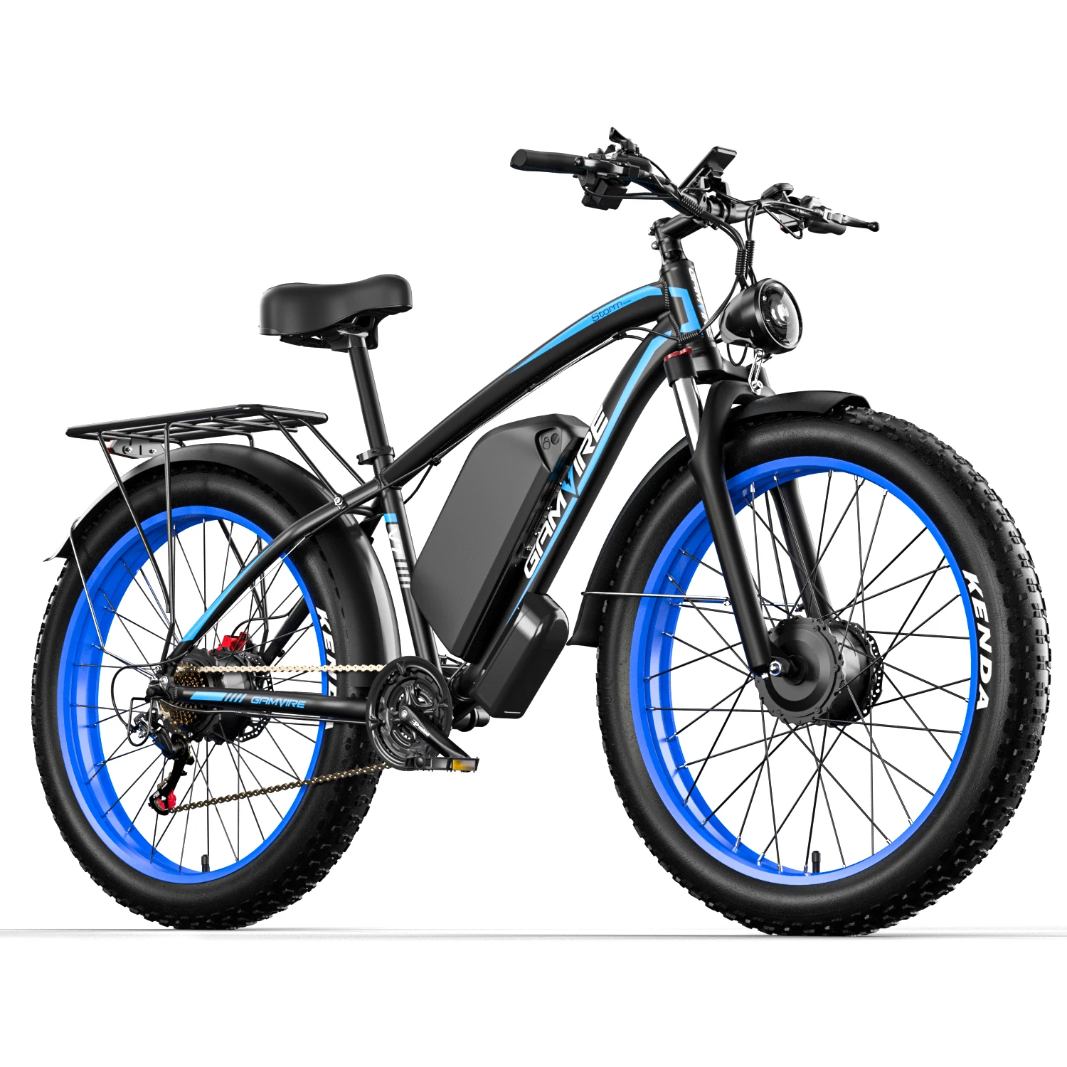 V7 Electric Bike Peak 5000W Motor 52V 32AH Large Battery 65km/h E-Bike 24 inch Tire High Performance off Road Electric Bicycle image 3