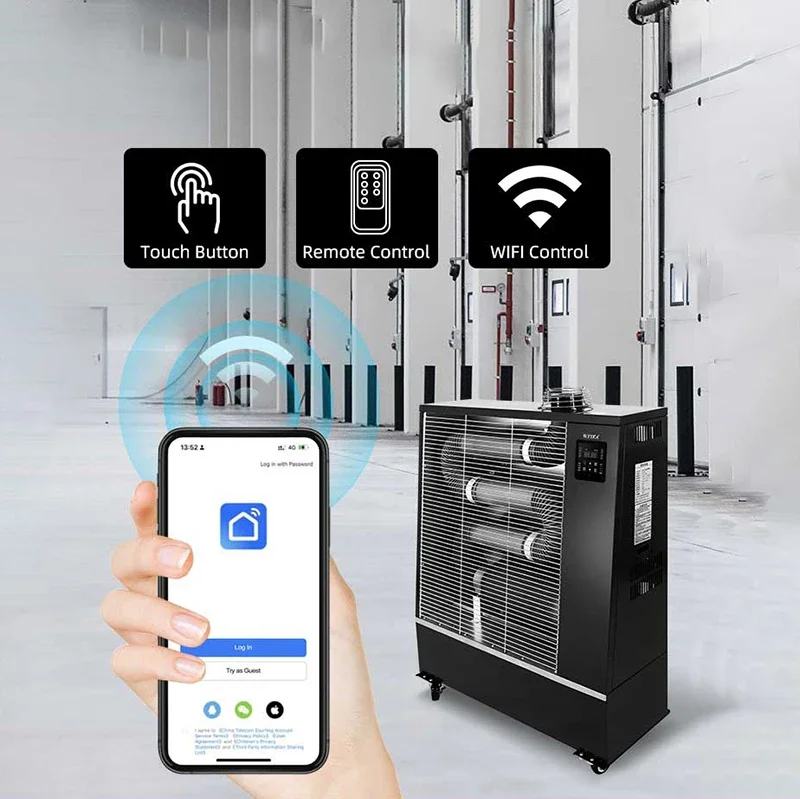 سخان الكيروسين الصناعي بالأشعة تحت الحمراء الألومنيوم سخانات الديزل الداخلي والخارجي 12 فولت 8 كيلو وات المصنعة في الصين