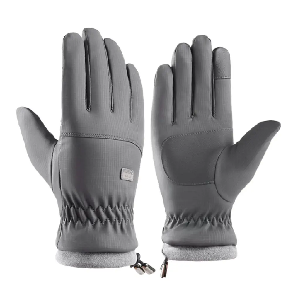 New Fashion Autumn Winter Fleece Furry Warm Mitts Thick  Men Gloves Full Finger Mittens