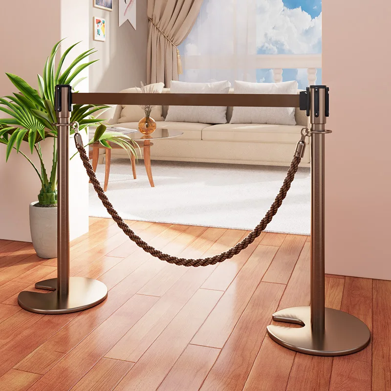 One meter line railing U-shaped foldable welcome column queuing guardrail high-end multi-functional telescopic isolation belt