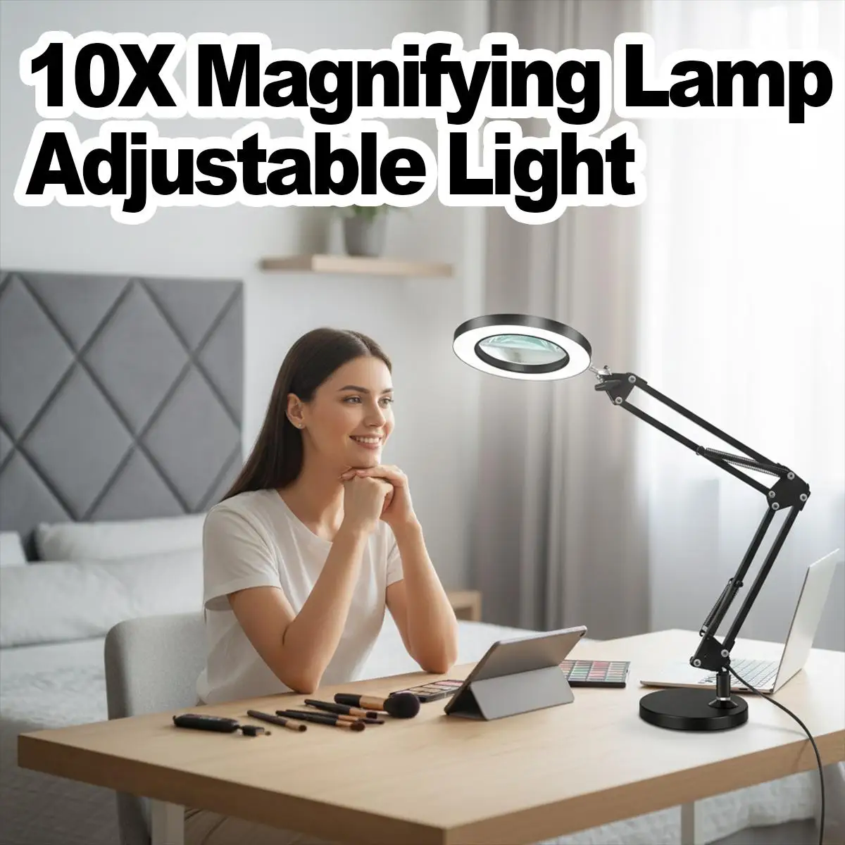 

Настольная светодиодная кольцевая лампа для стриминга с устойчивым основанием, регулируемой яркостью и изменяемым цветом для видеосъемки