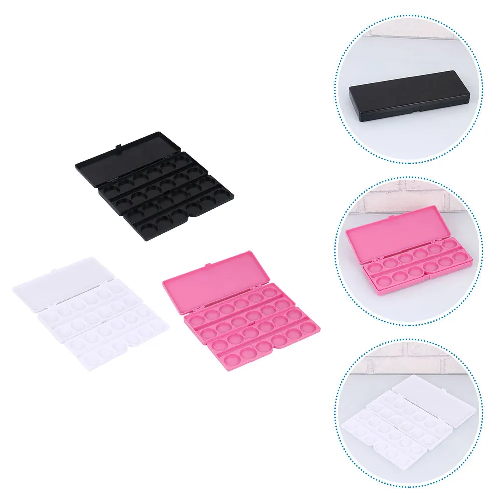 

3pcs Nail Watercolor Durable Watercolor Tray Plastic Smooth Texture Manicure Drawing Plate Nail Drawing Tray Gift