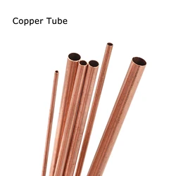 1/2/3Pcs Copper Round Tube Pipe 1.5mm 2mm 3mm 4mm 5mm 6mm 7mm 8mm 9mm 10mm OD 500mm Length Copper Tubes for DIY Projects Crafts