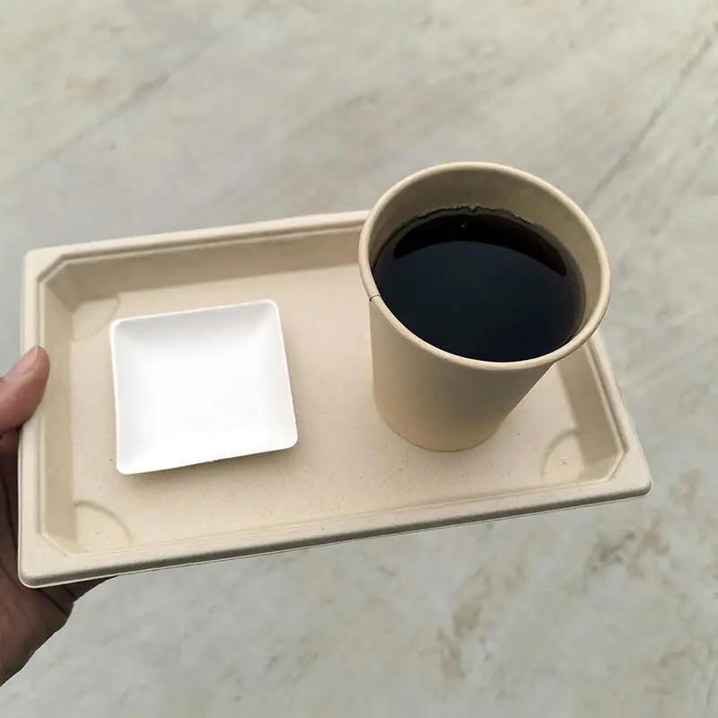 /KQM/White Compostable Dessert Plates Snack Plates Made From Sugarcane Waste, Stackable Design Home Kitchen Party Use 10/25Pcs