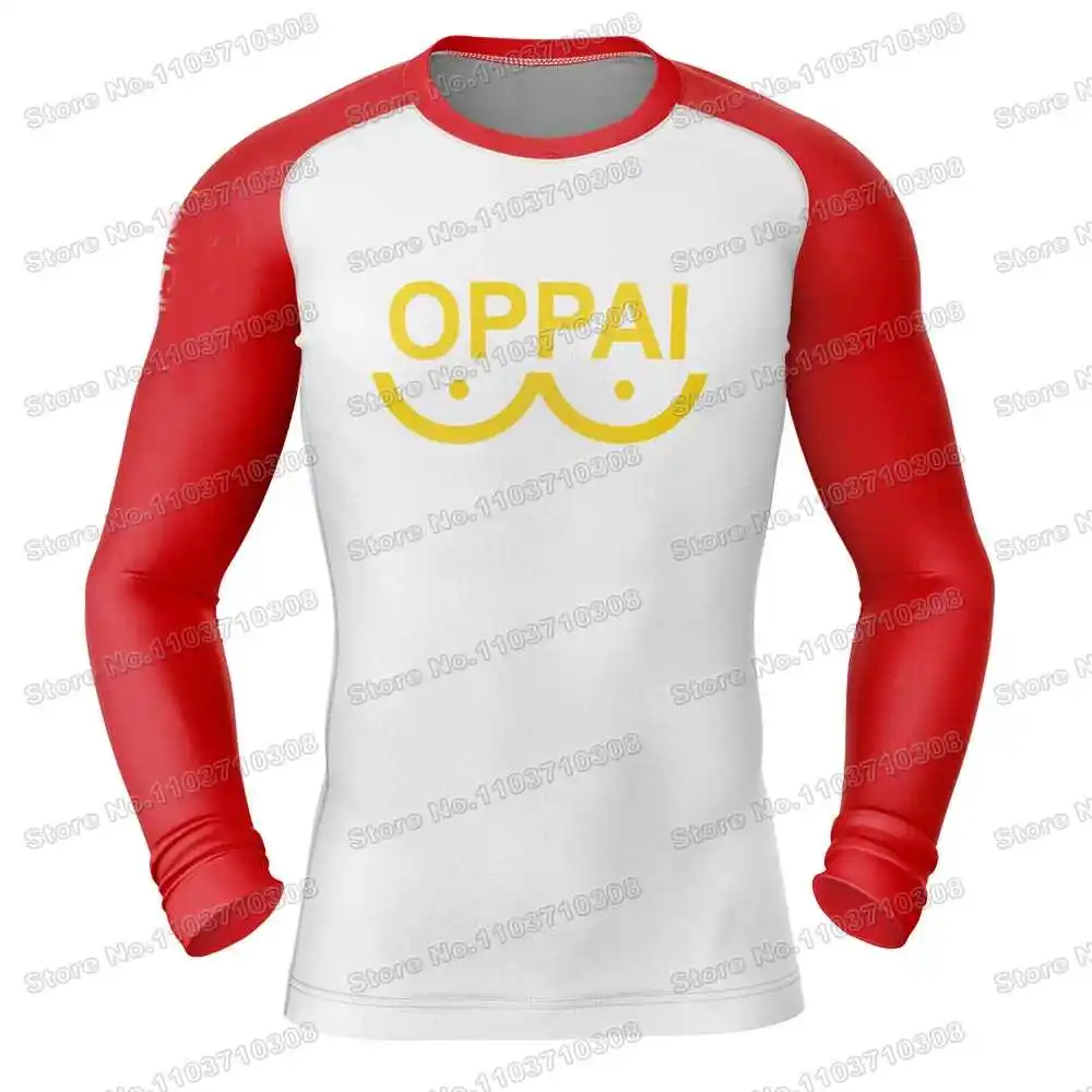 One Punch Man Long Sleeve Anime Surfing Jersey Beach Swimwear Diving Gym Shorts MMA BJJ Men Jiu Jitsu Fitness Sets