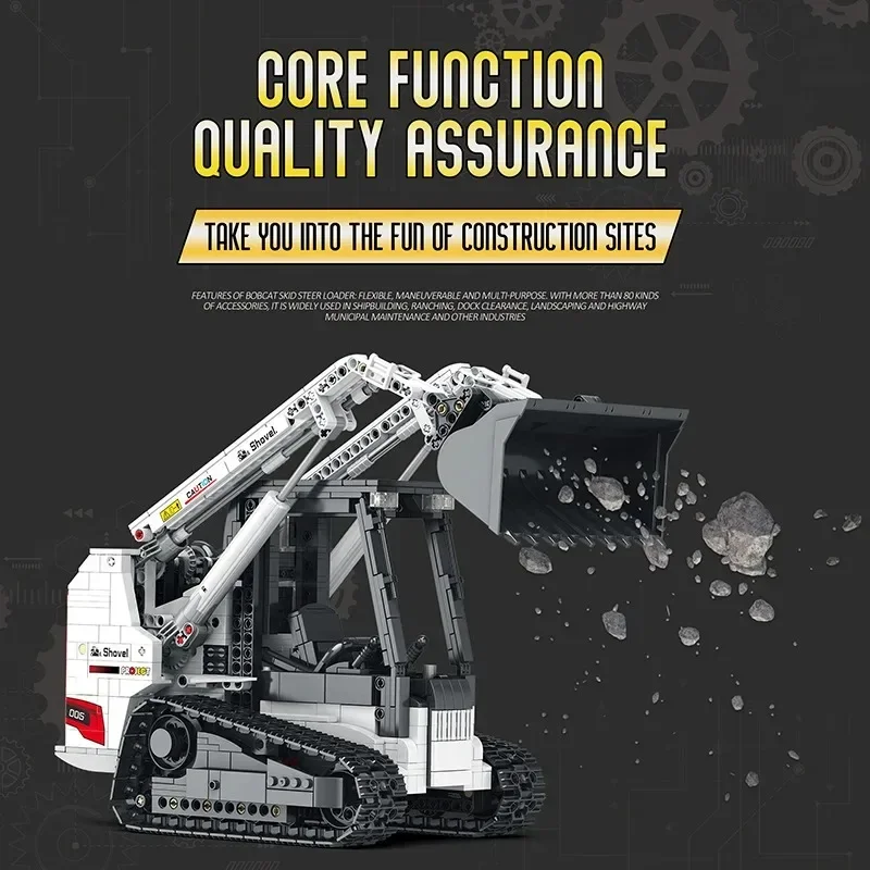 Reobrix Engineering Loader Model Building Blocks 1227PCS Kit Dual Remote Control Construction Truck Assembled Toy Boy Gift 22004