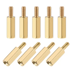 50/100pcs M2.5 M3 Hex Standoff Hexagon Pillar M2.5x14/15/16/20/25/30mm+6mm M3x6/7/8+3mm Hex Male to Female Brass Standoff Spacer