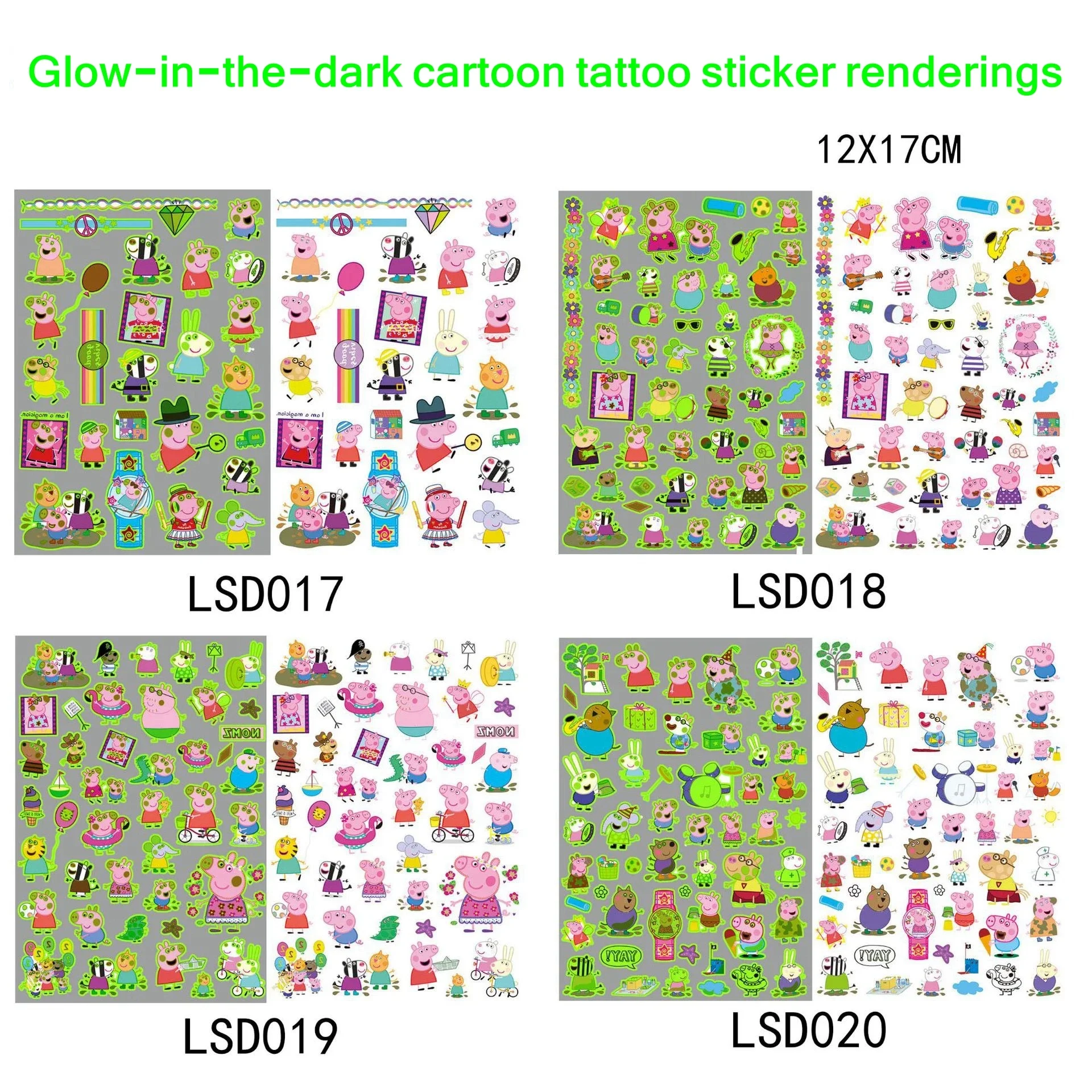 Funny Peppa Pig Stickers Cute Pig Cartoon Phone Animal DIY Waterproof Decorative Graffiti Stickers Kids Birthday Party Giveaways