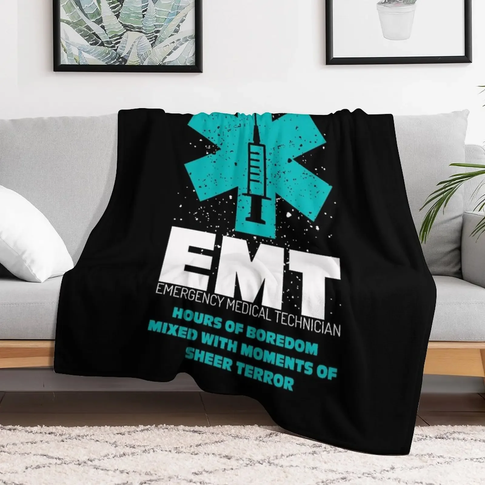 Emergency Medical Technician EMT First Responder Shirt Throw Blanket Luxury Brand Luxury Designer blankets and throws Blankets