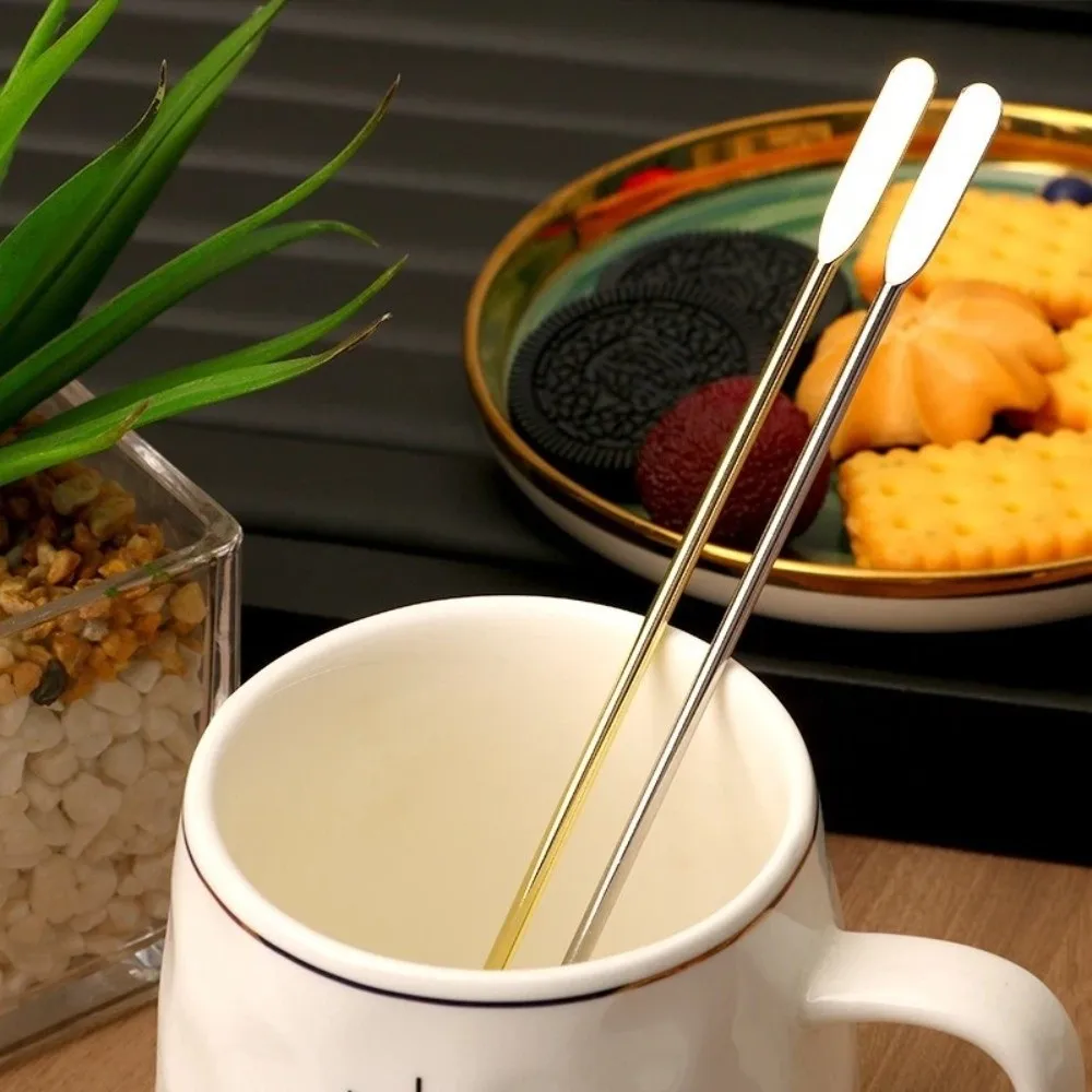 

Fruit Sticks Stainless Steel Mixing Stick Long Handle Ball Peen Drink Stirring Reusable Decoration Bar Stir Sticks Party Wedding