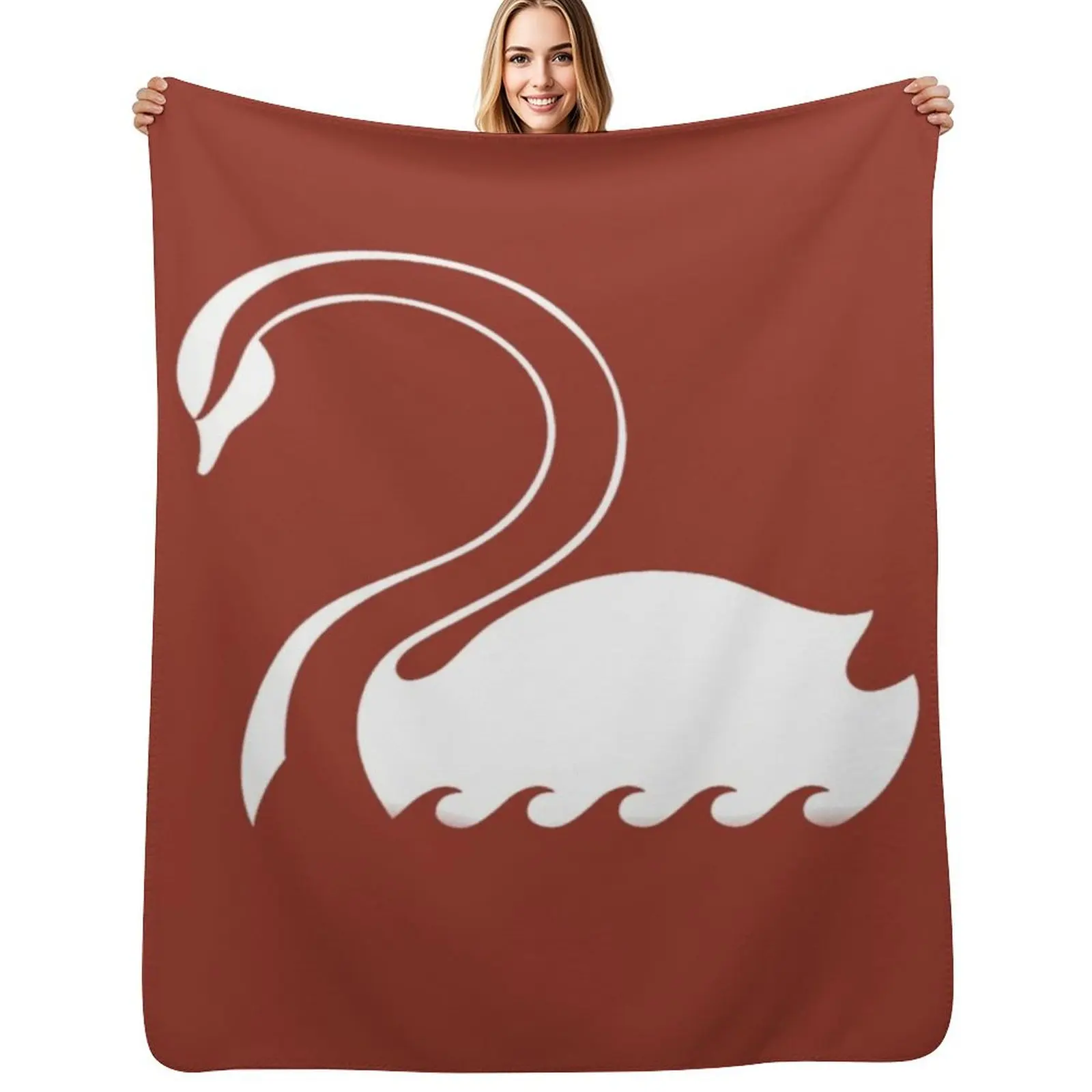 Captain Swan (No text) Throw Blanket Travel Plaid Weighted Loose Comforter Cute Plaid Blankets