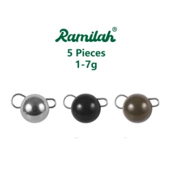 5 Pieces 3 Colors 1g-7g Tungsten Cheburashka Sinker Weights Fishing Accessories
