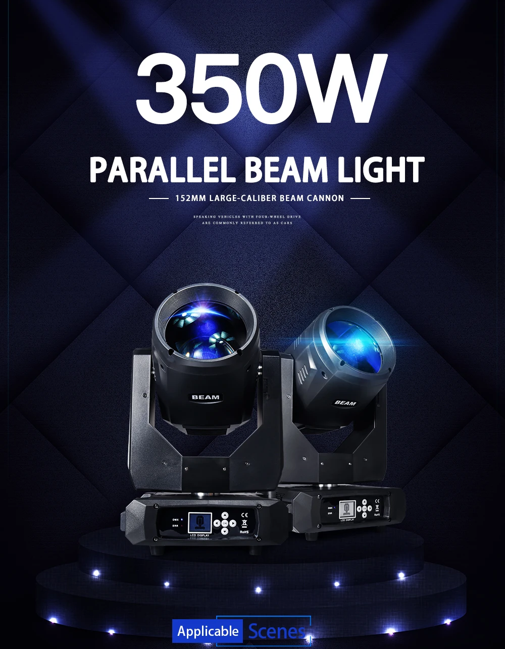 SHEHDS 1/2 Stück Glühbirne 17R 350W Beam Moving Head Beleuchtung Frost 6-Farben-Regenbogeneffekt für DJ-Party, Tanz, Hochzeit, Clubs, Konzerte – Detail 1