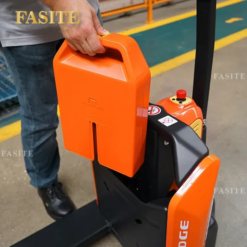 For 1.5T 2T Electric Pallet Truck Semi Electric Stacker Forklift Warehouse Logistics Lifting Tool Durable Compact Design