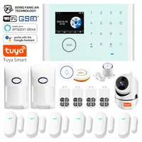 DFA Residential TUYA Smart Gsm WiFi Alarm System for Home Security Alarm House Smart Life APP Compatible Apple Android Sky Blue