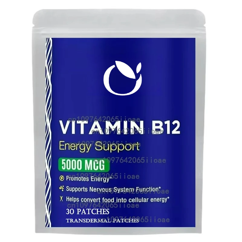 

30 пластырей, транспарительные пластыри с витамином B12 — дополнение для энергии, метаболизма и нервной системы, поддержки здоровья