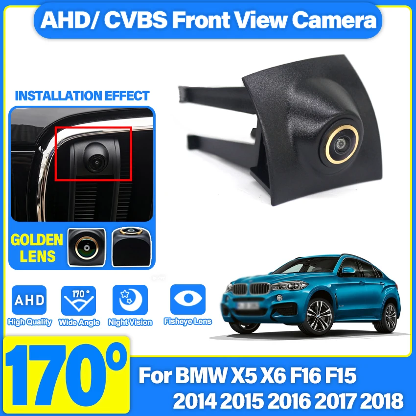 AHD CCD Car Front View Parking Night Vision Positive Waterproof Logo Camera For BMW X5 X6 F16 F15 2014 2015 2016 2017 2018 view 2