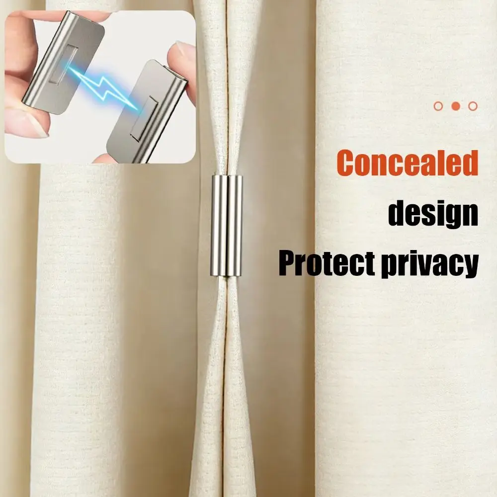 Magnetic Magnetic Curtain Clips Powerful Magnetic Hold Reusable Blackout Clips Rust-resistant Fasteners Drill-Free Clips