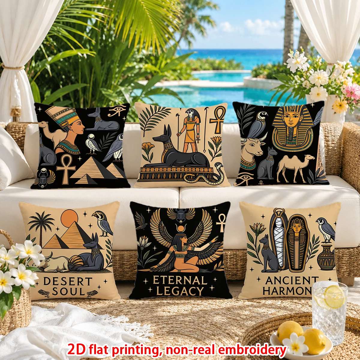 6 Buah Sarung Bantal Lempar Ga - Home Decor Egypt ulasan dan harga