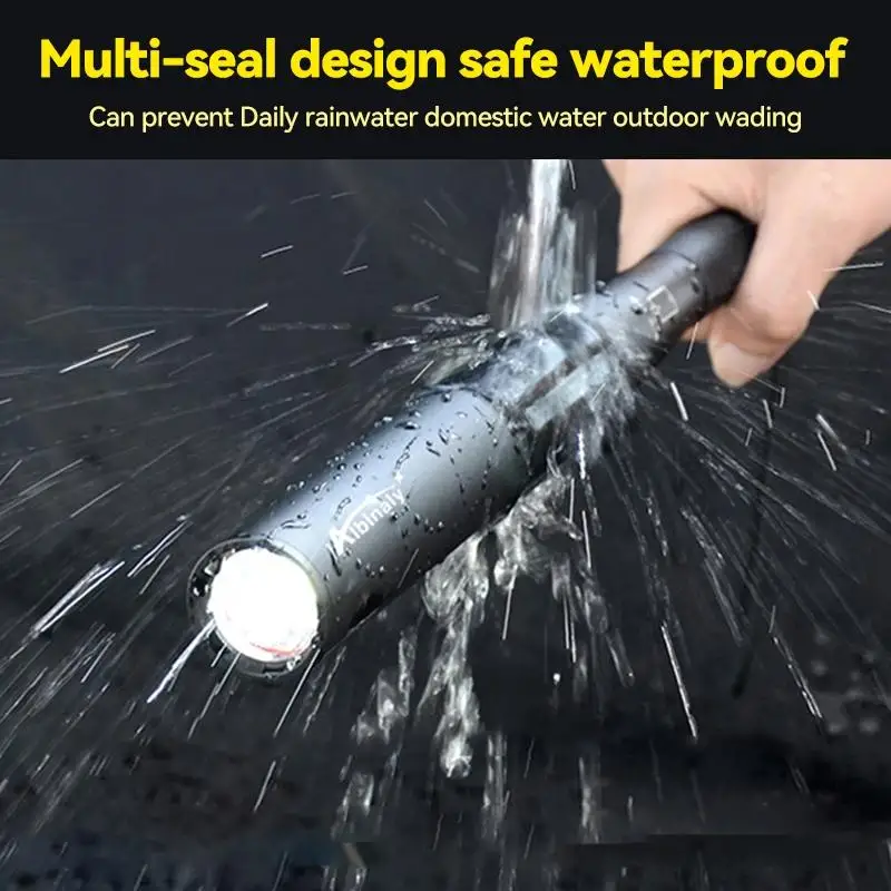41CM Multifunctional Baseball Bat Shape Flashlight High Hardness All Metal Flashlight Car Mounted Outdoor 500M Irradiation