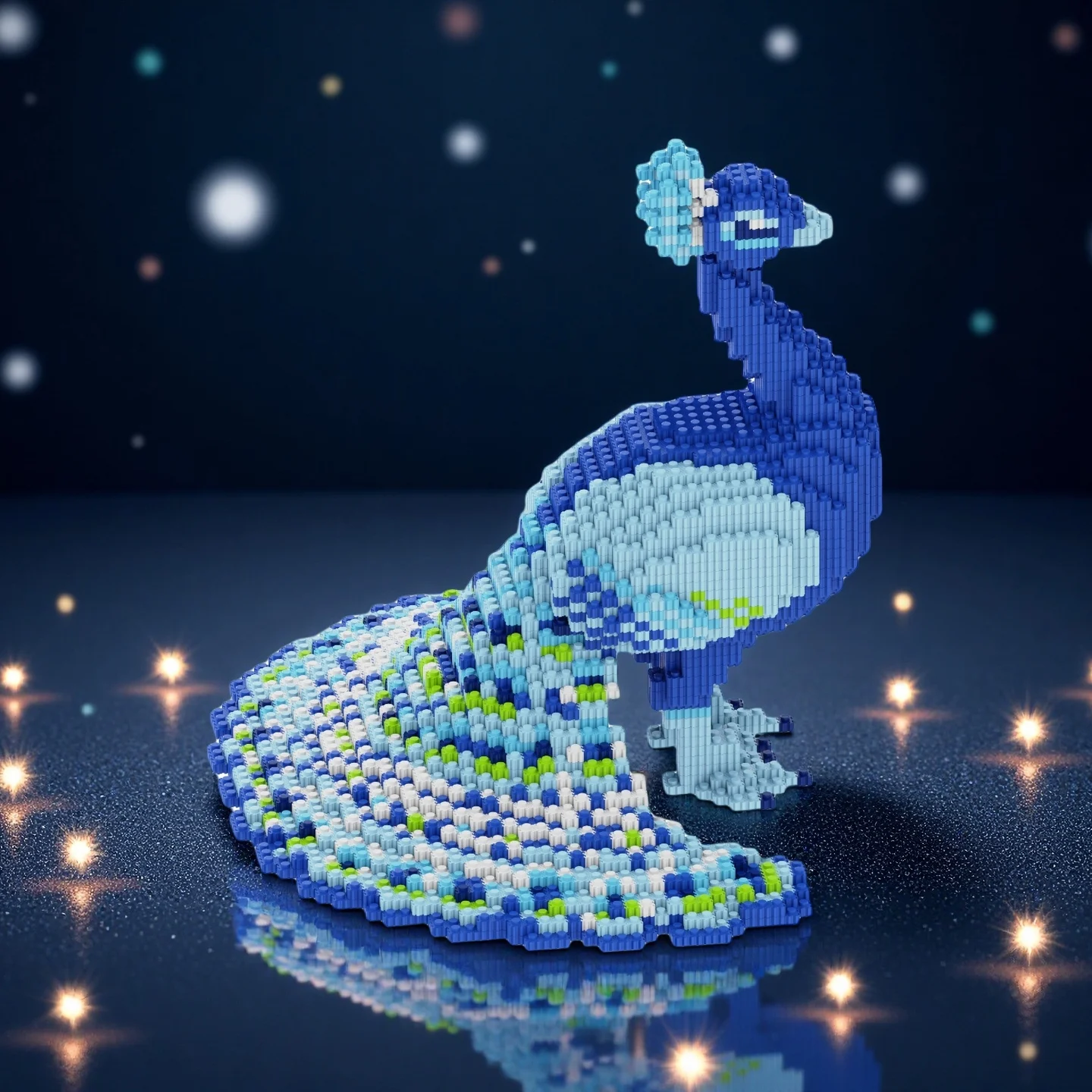 5876-delig pauw bouwsteenmodel, creatieve dierendecoraties en kamerdecoratie, verjaardag/Valentijnsdag/Halloween/Kerstmis/Kerstavond Vakantiecadeaus