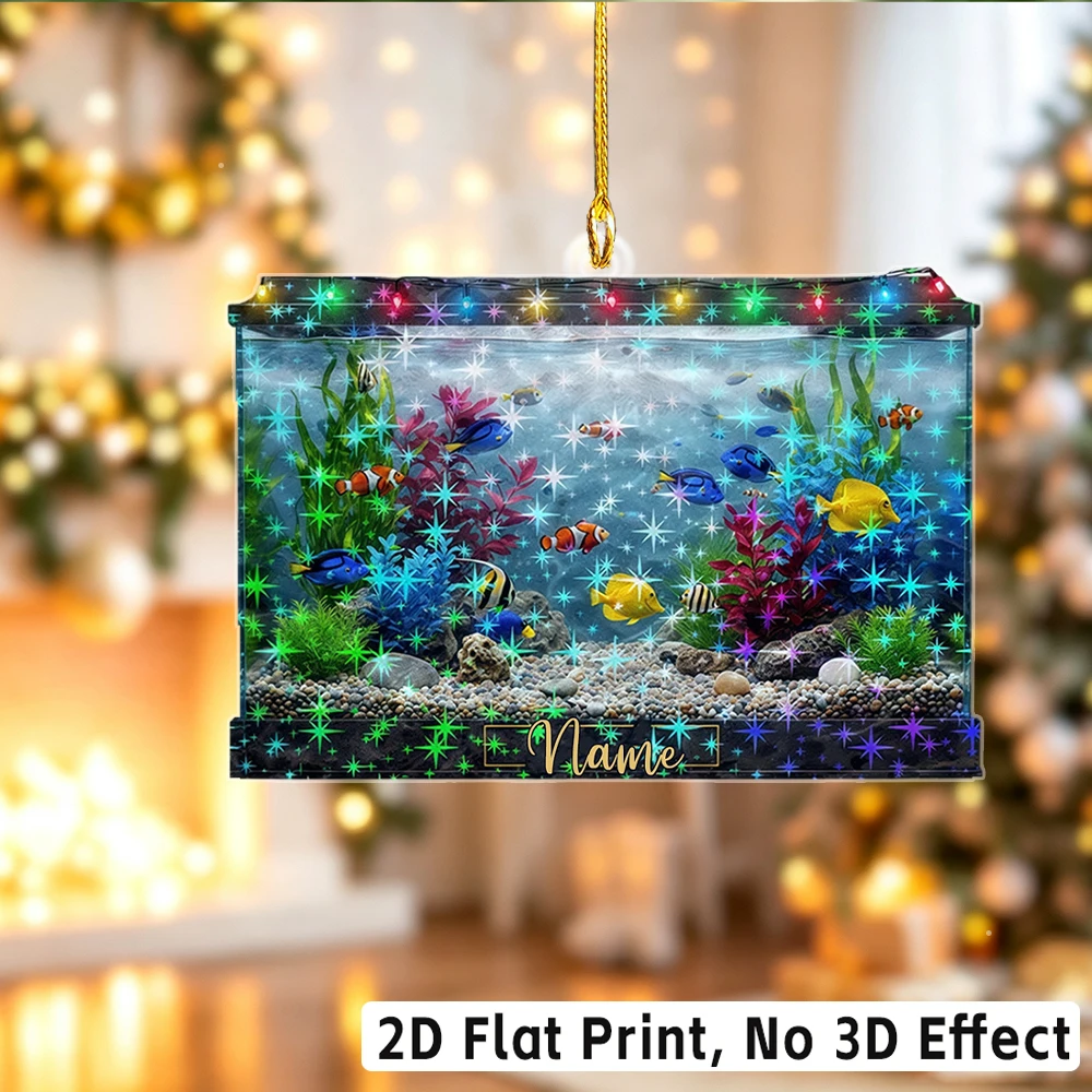 2D Flat‑Custom Name Irregular - Aquarium Fish And Name review and price