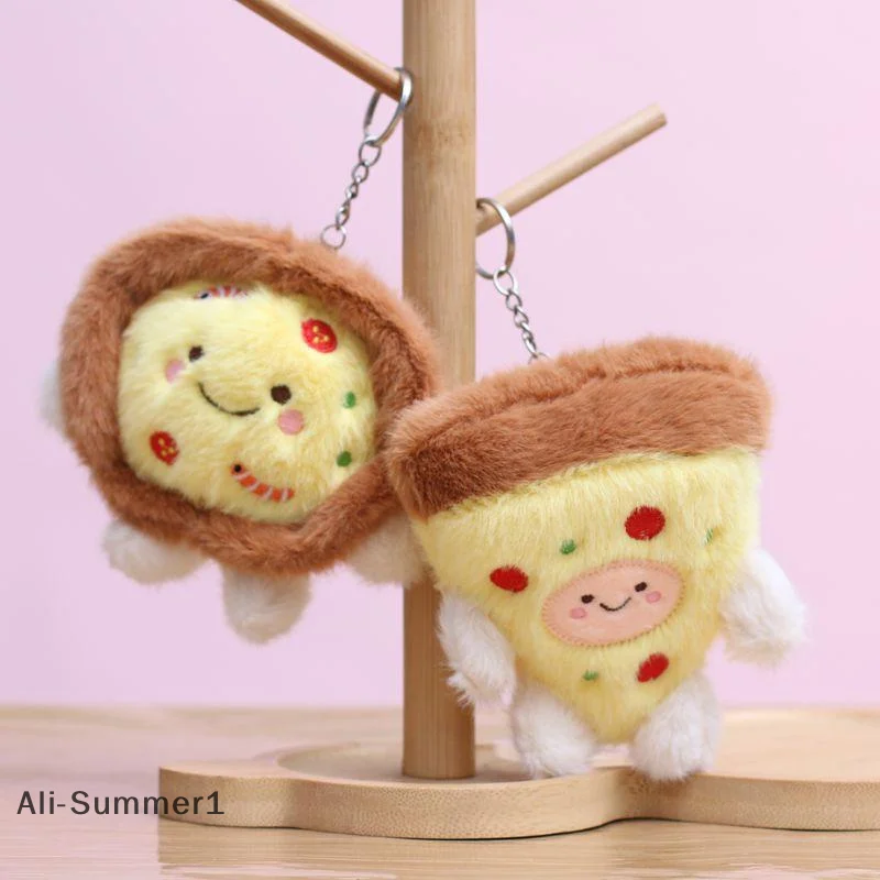 

Creative Plush Food Doll Pendant Cute Cartoon Pizza Sandwich Doll Keychain Cute Plush Toy Backpack Versatile Pendant Accessories