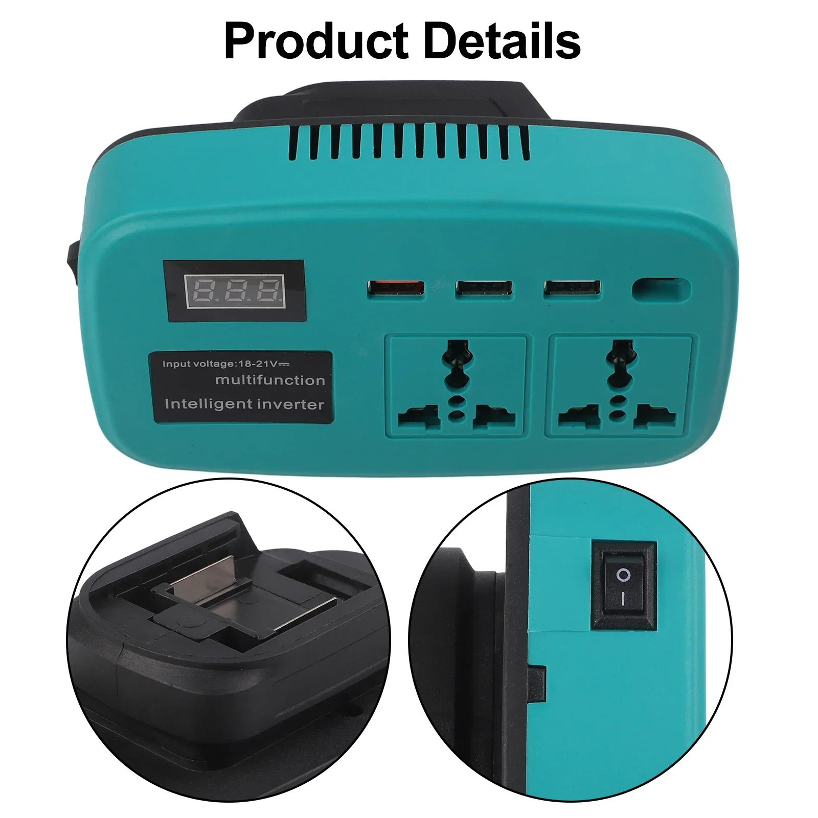 

Battery Converter For-Makita Converts DC Power To AC 220V Intelligent Inverter Outdoor Vehicle Power Tools Spare Parts