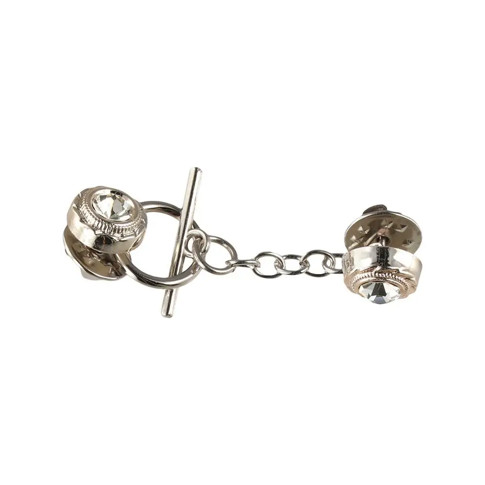 Rabbit Nail-Free Cardigan OT Buckle Crown Detachable Close Neckline Decorative Brooch Crystal Button Tightener
