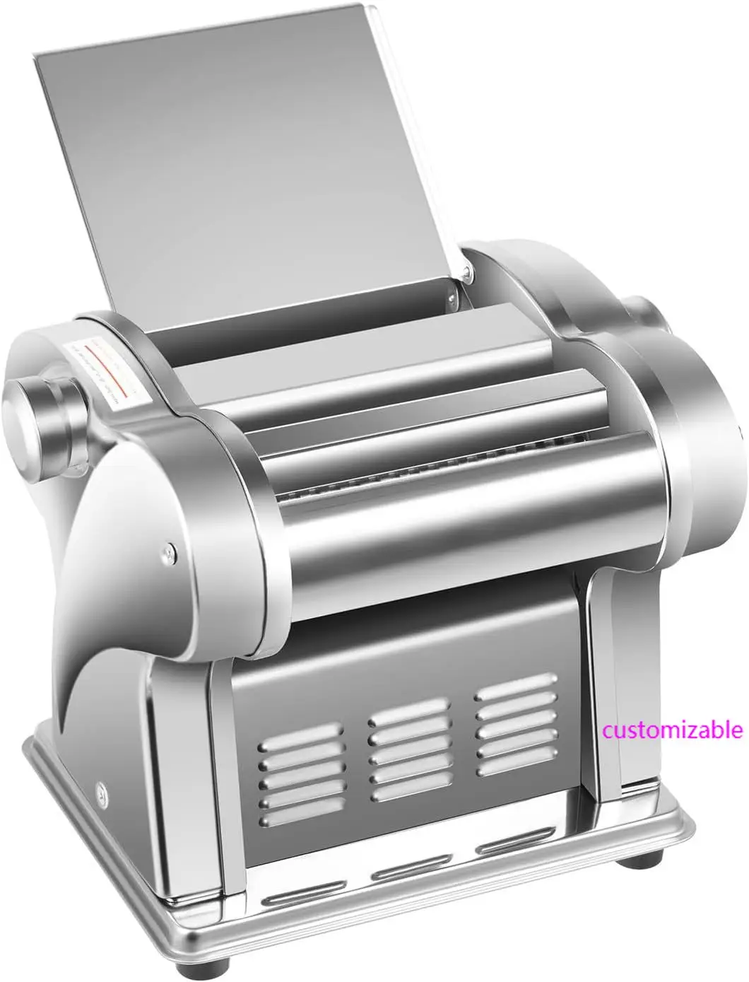 

110v 135w Dough Sheeter, 410 Stainless Steel Commercial Electric Automatic Noodle Making Pasta Maker, Etc
