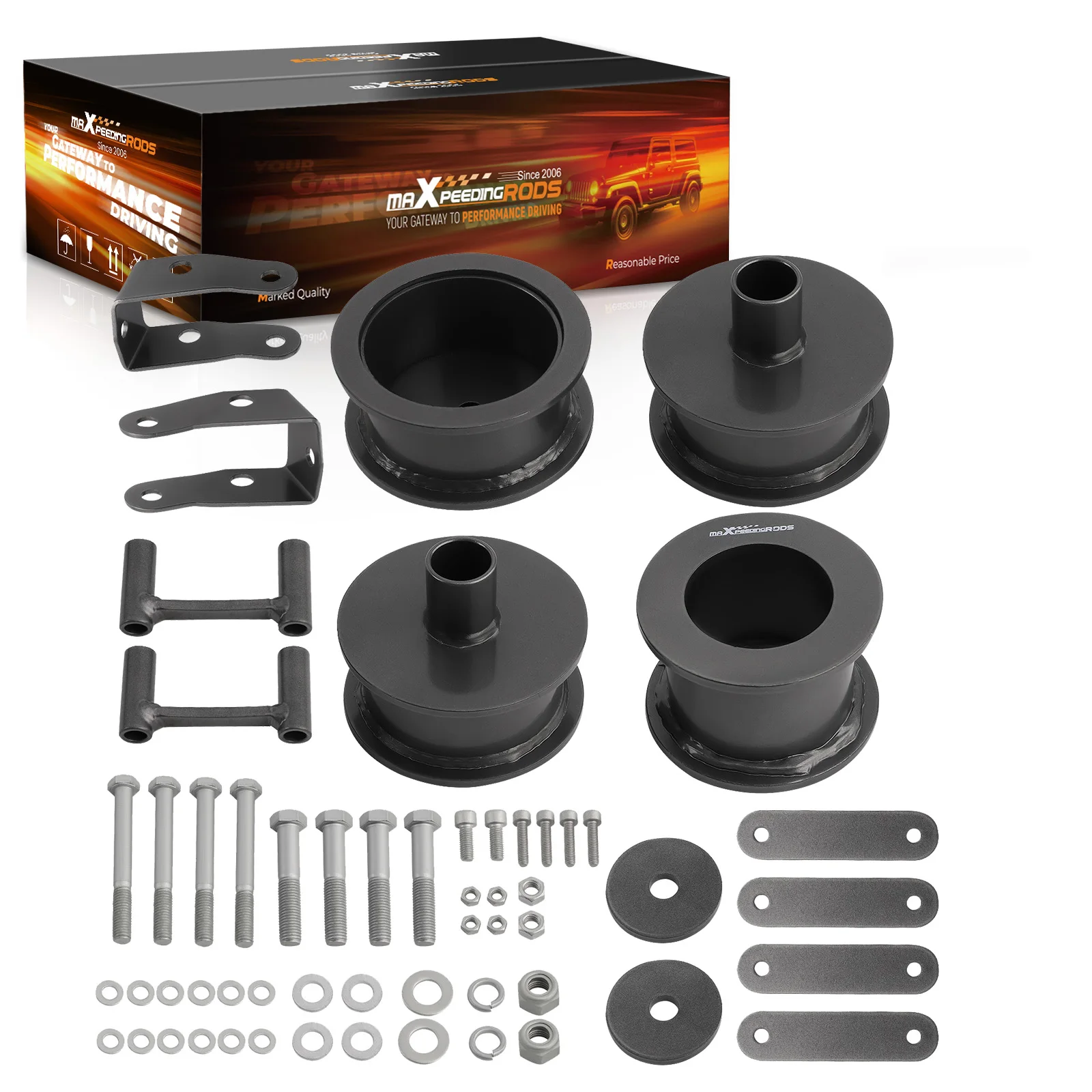 

MaXpeedingrods 3'' Front 3" Rear Lift Leveling Kit For Jeep Wrangler JK 2007-2018 Shock Extend