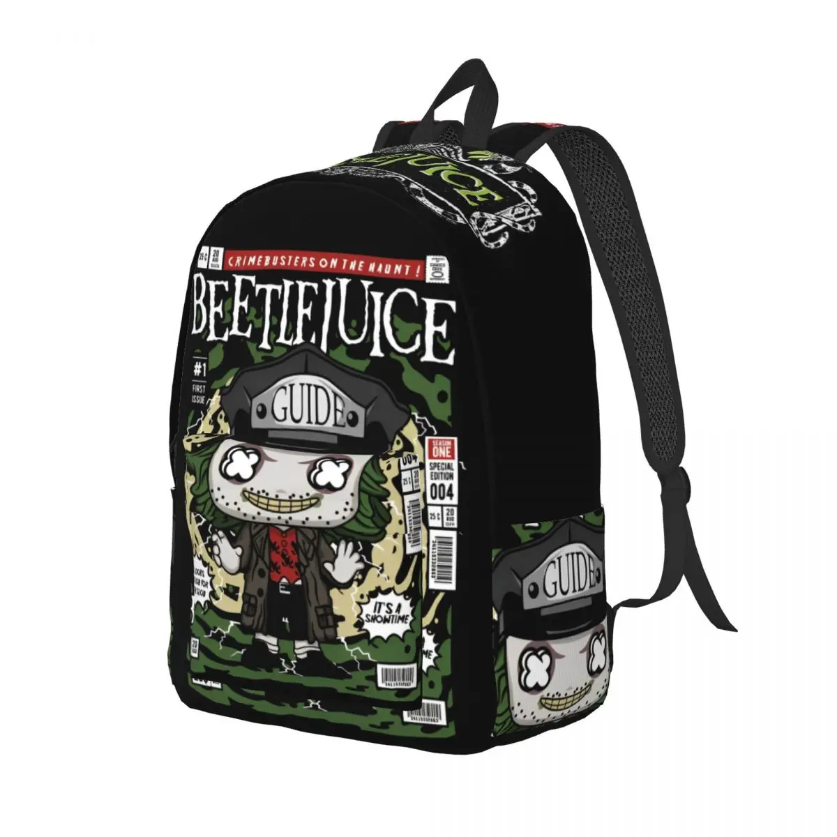 B-Beetlejuice Spooky Movie Ghost Backpack Men Women Student Business Daypack Halloween Horror College Shoulder Bag Outdoor