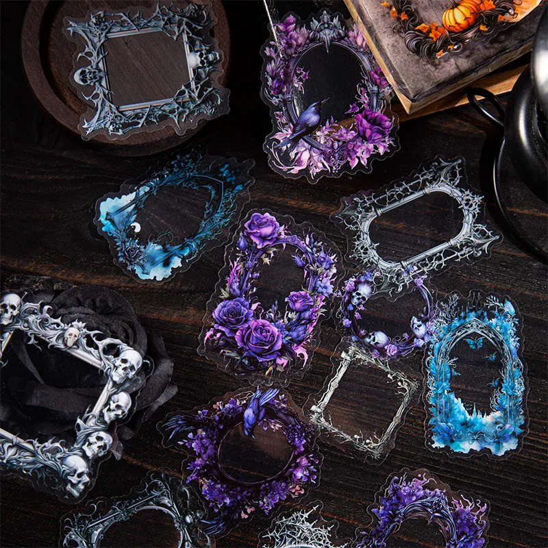 15 Stuks Vintage Frame Krans Frame Decor Sticker Junk Journal Diy Scrapbooking Collage Materialen Planner Creatief Briefpapier