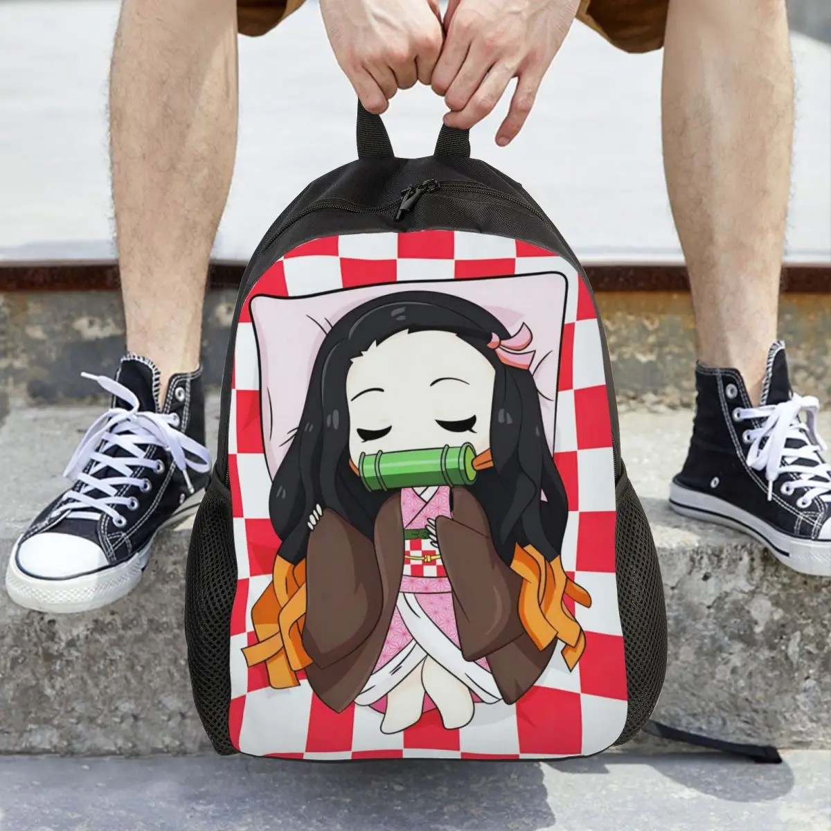 

Рюкзак Demon Slayer Nezuko Rengoku Kawaii для мужчин и женщин, крутой школьный рабочий рюкзак, сумка через плечо для ноутбука, спортивная