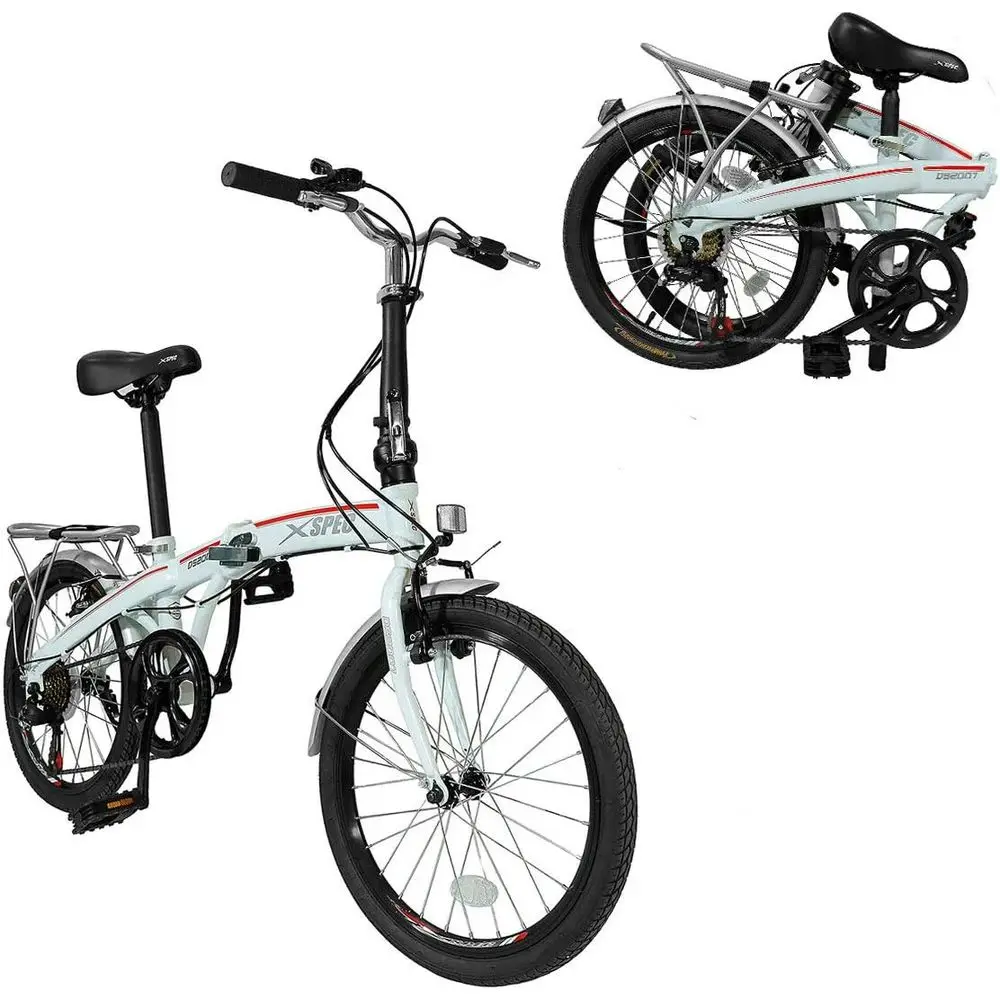 

20 Compact 7-Speed City Commuter Bicycle - Traditional Design