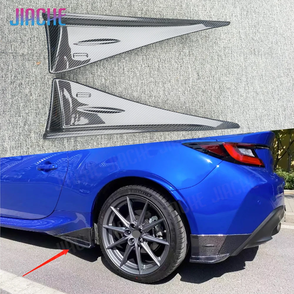 

JIACHE 2pcs/set Carbon Fiber Rear Side Skirts Splitters Cup Wings Winglets For Toyota GR86 Subaru BRZ 2021+ Apron BodyKit